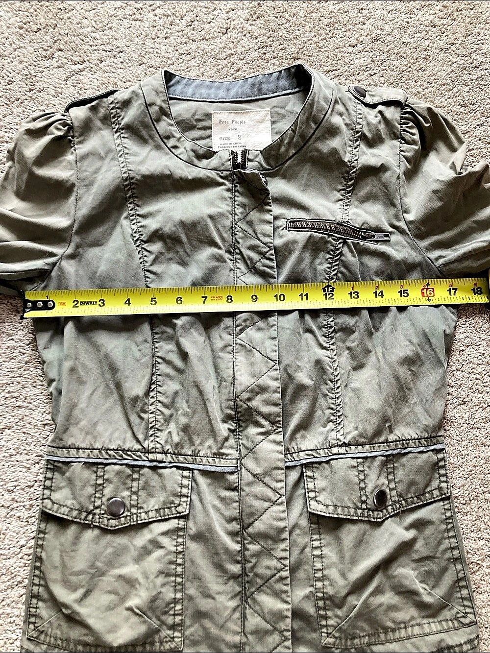 Free People Utility Jacket Green Size 8